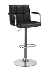 Coaster Palomar Adjustable Height Bar Stool Black and Chrome Model 121095
